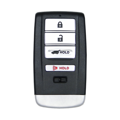 Front of the 2020 Acura MDX Smart Remote Key Fob 4 Button w/ Hatch Driver 1 (FCC: KR5V1X, P/N: 72147-TZ5-A01)