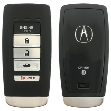 Front and Back of the 2022 Acura ILX Smart Remote Key Fob 5 Button w/ Trunk, Remote Start Driver 2 (FCC: KR580399900, P/N: 72147-TZ3-A61)