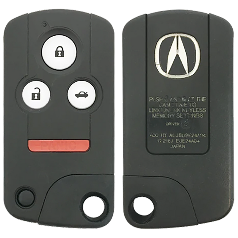 2006 Acura RL Smart Remote Key Fob 4 Button w/ Trunk Driver 1 (FCC: ACJ8D8E24A04, P/N: 72147-SJA-A01)