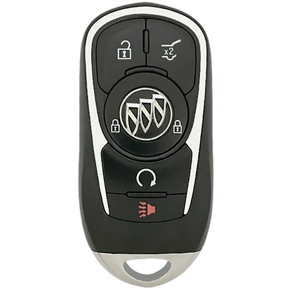 Front of the 2019 Buick Envision Smart Remote Key Fob 5 Button w/ Hatch, Remote Start (FCC: HYQ4AA, P/N: 13584500)