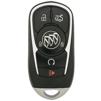 Front of the 2019 Buick LaCrosse Smart Remote Key Fob 5 Button w/ Trunk, Remote Start (FCC: HYQ4EA, P/N: 13508414)