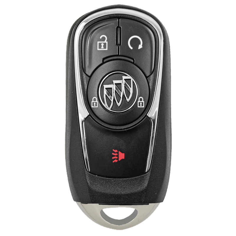 Front of the 2021 Buick Encore Smart Remote Key Fob 4 Button w/ Remote Start (FCC: HYQ4EA, P/N: 13511629)