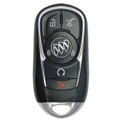 Front of the 2021 Buick Encore Smart Remote Key Fob 5 Button w/ Hatch, Remote Start (FCC: HYQ4EA, P/N: 13521090)