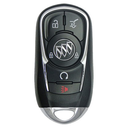 Front of the 2018 Buick Regal Smart Remote Key Fob 5 Button w/ Hatch, Remote Start (FCC: HYQ4EA, P/N: 13521090)