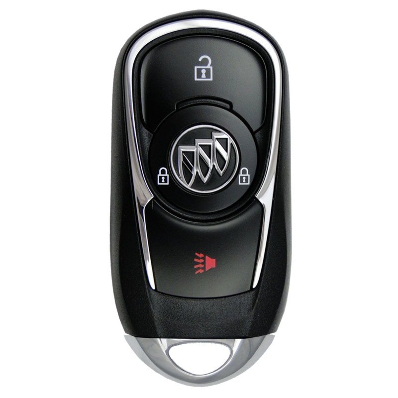 Front of the 2017 Buick Encore Smart Remote Key Fob 3 Button (FCC: HYQ4AA, P/N: 13508417)