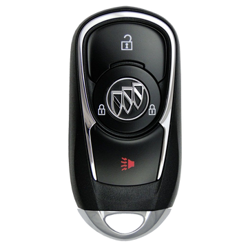 Front of the 2017 Buick Encore Smart Remote Key Fob 3 Button (FCC: HYQ4AA, P/N: 13508417)