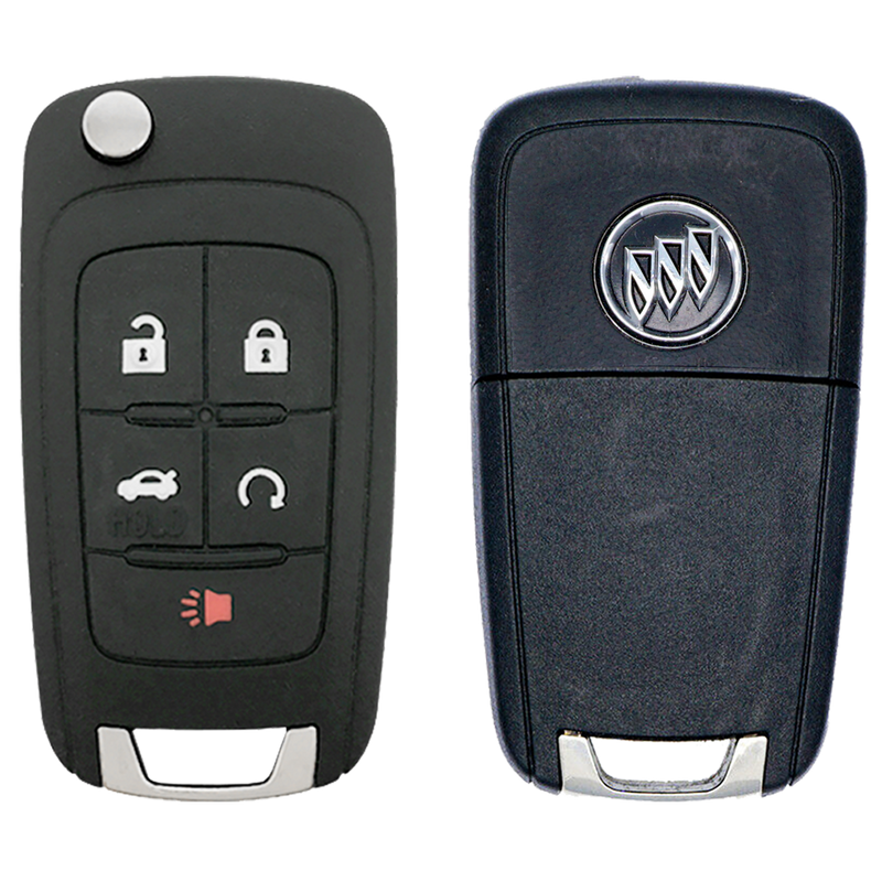 2011 Buick Regal Smart Remote Flip Key 5 Button w/ Trunk, Remote Start Proximity (FCC: OHT01060512, P/N: 13504204)