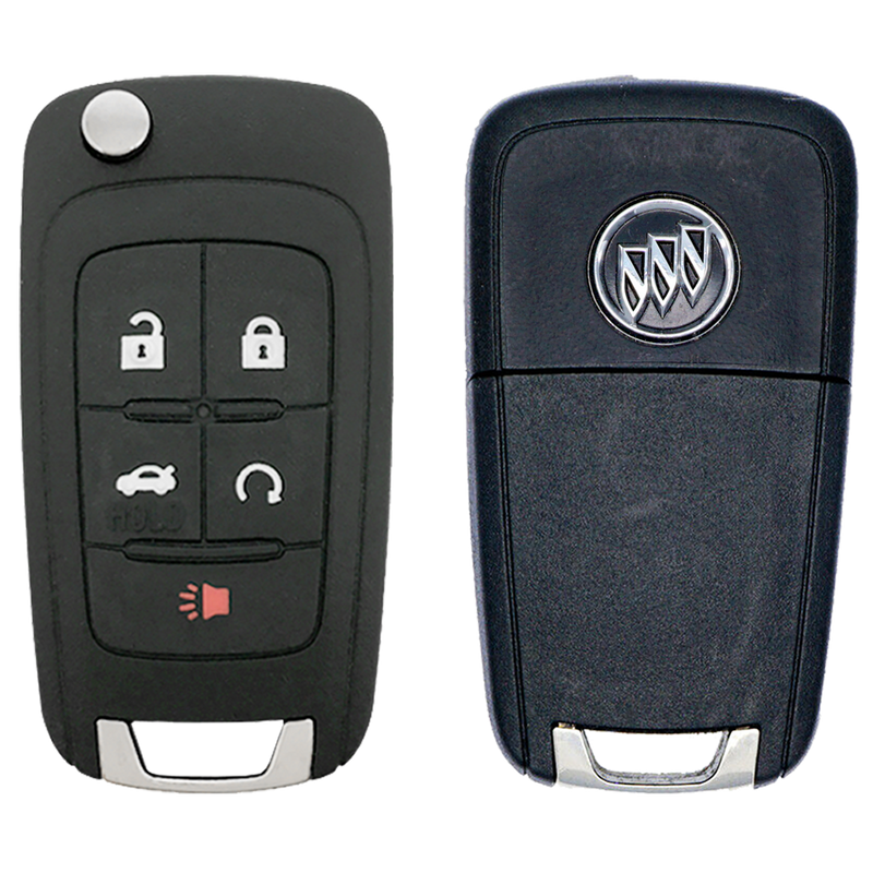 2010 Buick Allure Smart Remote Flip Key 5 Button w/ Trunk, Remote Start Proximity (FCC: OHT01060512, P/N: 13504204)