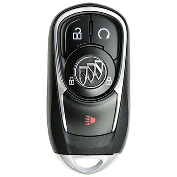 Front of the 2020 Buick Encore Smart Remote Key Fob 4 Button w/ Remote Start (FCC: HYQ4AA, P/N: 13506665)