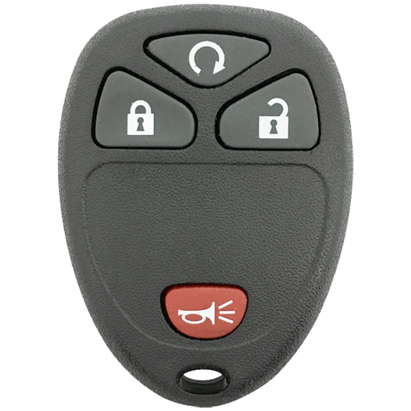 Front of the 2015 Buick Enclave Keyless Entry Remote Key Fob 4 Button w/ Remote Start (FCC: OUC60270 / OUC60221, P/N: 5922035)