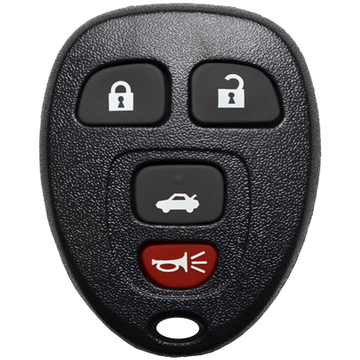 2008 Buick LaCrosse Keyless Entry Remote Key Fob 4 Button w/ Trunk (FCC: KOBGT04A, P/N: 15252034)