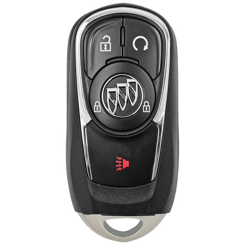 Front of the 2020 Buick Encore GX Smart Remote Key Fob 4 Button w/ Remote Start (FCC: HYQ4ES, P/N: 13530513)