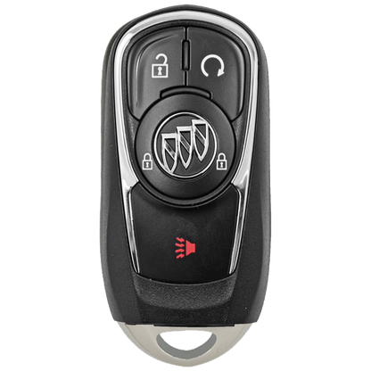 Front of the 2022 Buick Encore GX Smart Remote Key Fob 4 Button w/ Remote Start (FCC: HYQ4ES, P/N: 13530513)