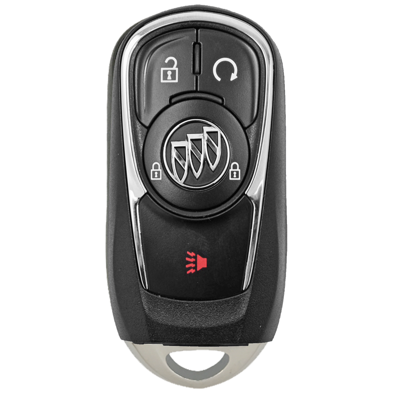 Front of the 2022 Buick Encore GX Smart Remote Key Fob 4 Button w/ Remote Start (FCC: HYQ4ES, P/N: 13530513)