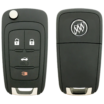 2012 Buick LaCrosse Remote Flip Key Fob 4 Button w/ Trunk (FCC: OHT01060512, P/N: 13500227)