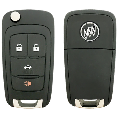 2010 Buick LaCrosse Remote Flip Key Fob 4 Button w/ Trunk (FCC: OHT01060512, P/N: 13500227)