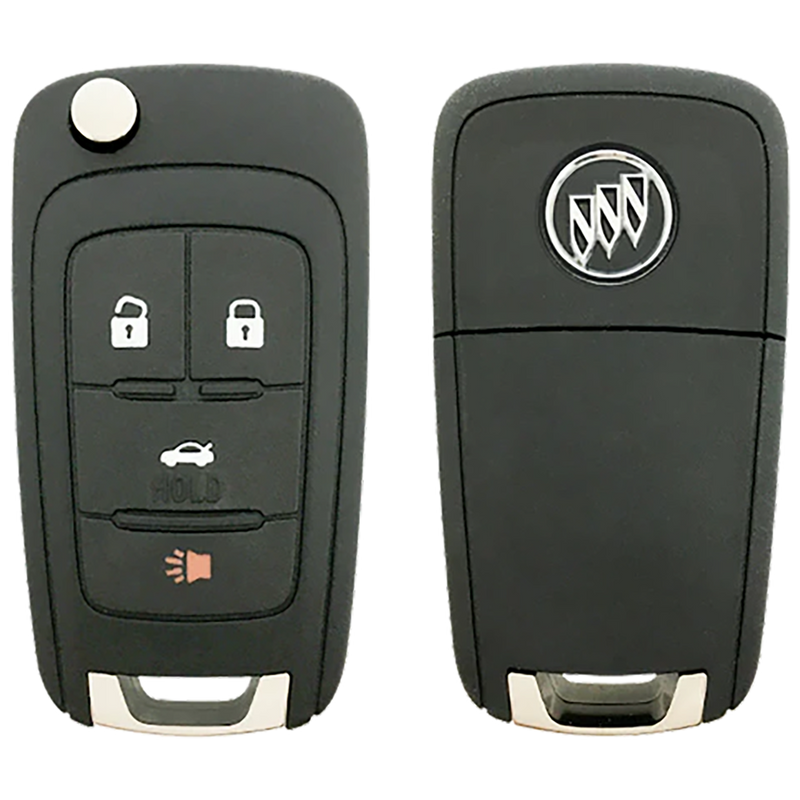 2013 Buick LaCrosse Remote Flip Key Fob 4 Button w/ Trunk (FCC: OHT01060512, P/N: 13500227)