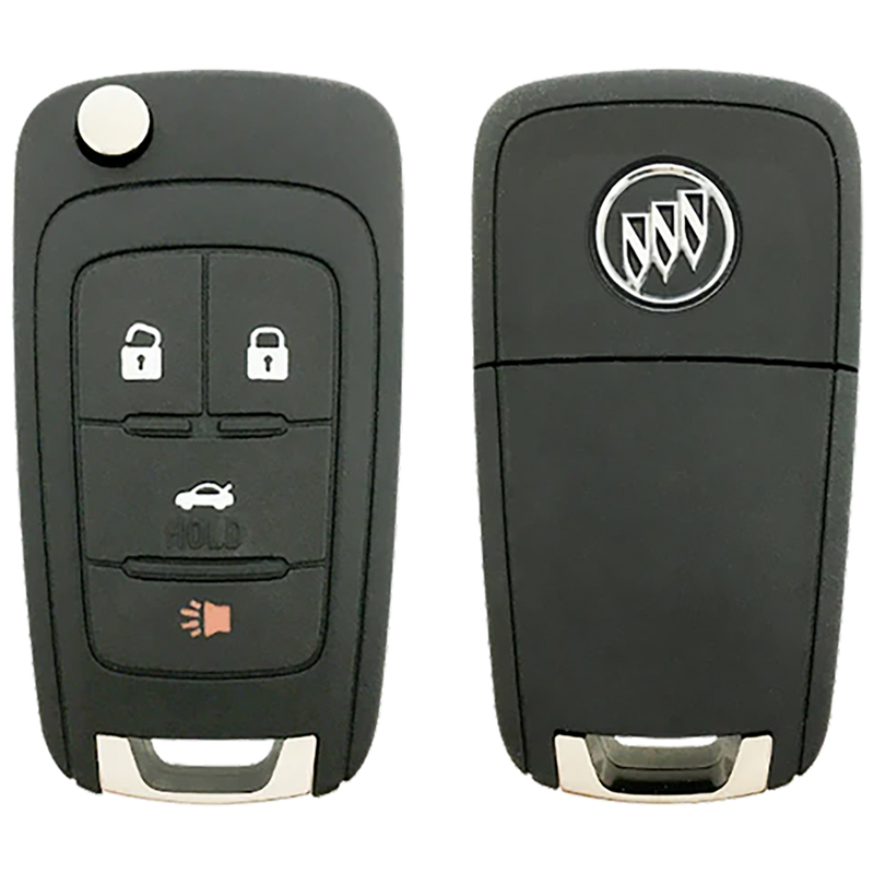 2011 Buick Regal Remote Flip Key Fob 4 Button w/ Trunk (FCC: OHT01060512, P/N: 13500227)