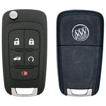 2012 Buick Regal Remote Flip Key Fob 5 Button w/ Trunk, Remote Start NON PEPS (FCC: OHT01060512, P/N: 13500226)
