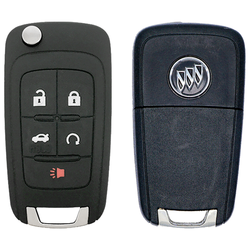 2011 Buick LaCrosse Remote Flip Key Fob 5 Button w/ Trunk, Remote Start NON PEPS (FCC: OHT01060512, P/N: 13500226)