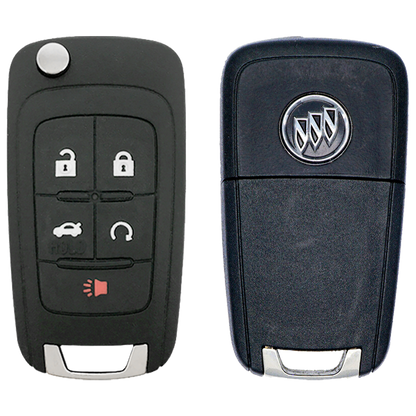 2010 Buick LaCrosse Remote Flip Key Fob 5 Button w/ Trunk, Remote Start NON PEPS (FCC: OHT01060512, P/N: 13500226)