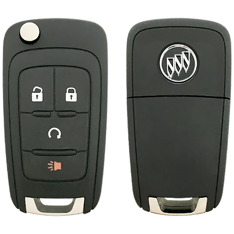 2014 Buick Encore Remote Flip Key Fob 4 Button w/ Remote Start (FCC: AVL-B01T1AC, P/N: 13585811)