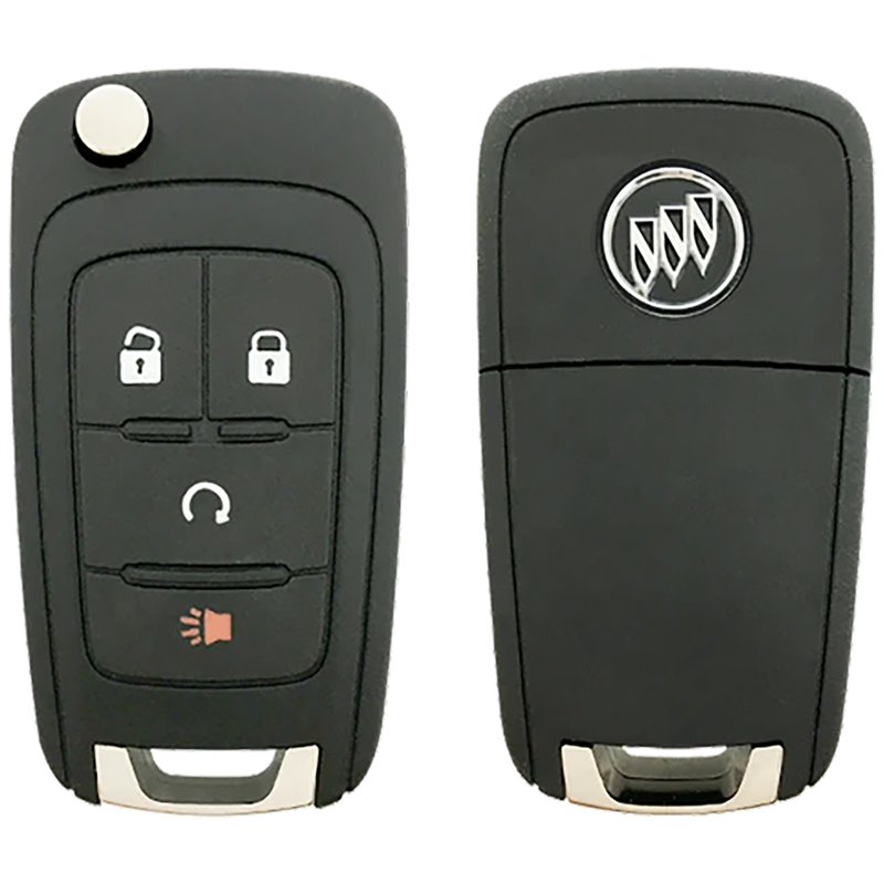 2013 Buick Encore Remote Flip Key Fob 4 Button w/ Remote Start (FCC: AVL-B01T1AC, P/N: 13585811)