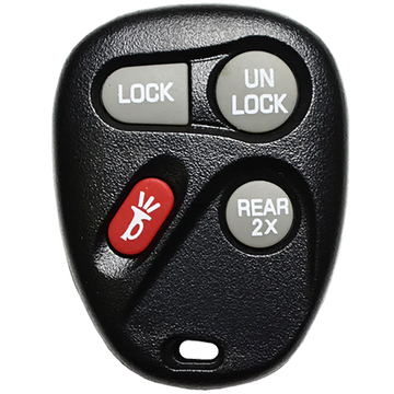 Front of the 1999 Buick Skylark Keyless Entry Remote Key Fob 4 Button w/ Trunk (FCC: ABO1502T, P/N: 16245100)