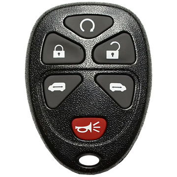 Front of the 2005 Buick Terraza Keyless Entry Remote Key Fob 6B w/ Remote Start, Sliding Doors (FCC: KOBGT04A, P/N: 15114376)