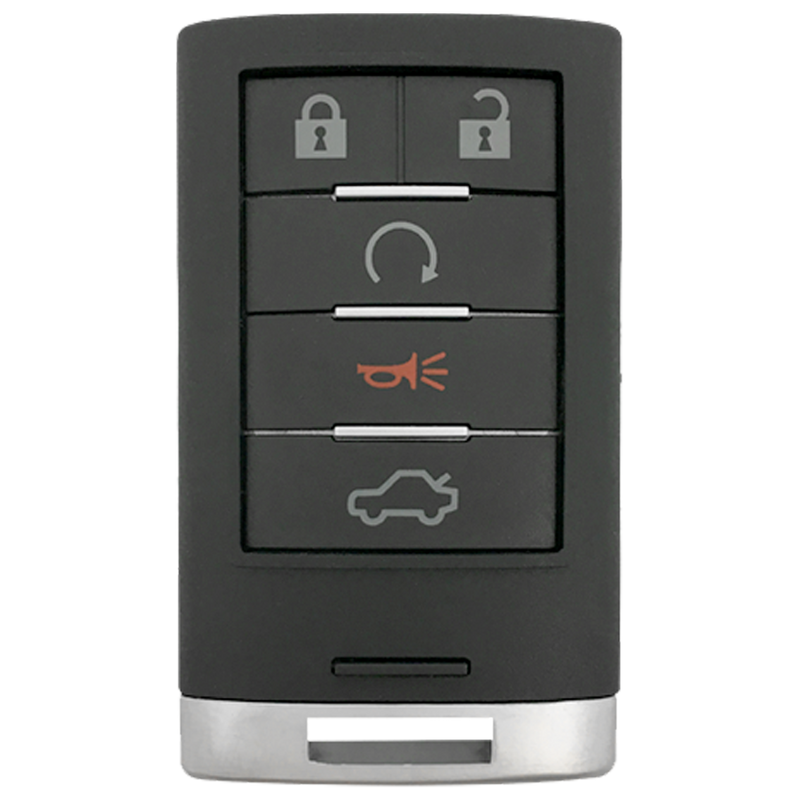 2010 Cadillac CTS Smart Remote Key Fob 5 Button w/ Trunk, Remote Start (FCC: M3N5WY7777A, P/N: 25943676)