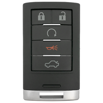 2008 Cadillac CTS Smart Remote Key Fob 5 Button w/ Trunk, Remote Start (FCC: M3N5WY7777A, P/N: 25943676)