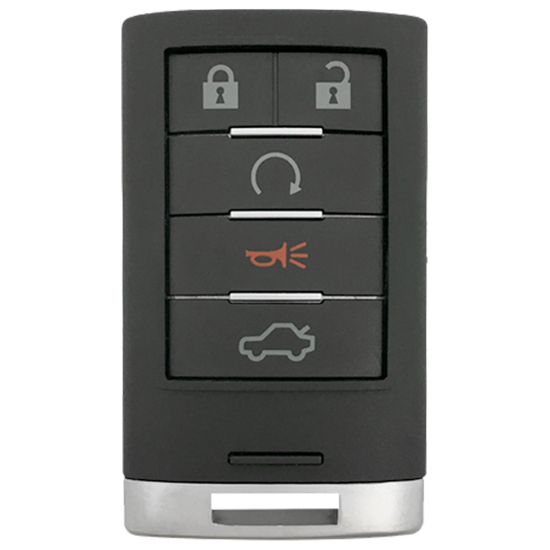 2009 Cadillac CTS Smart Remote Key Fob 5 Button w/ Trunk, Remote Start (FCC: M3N5WY7777A, P/N: 25943676)