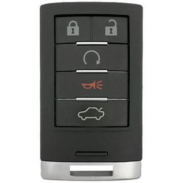 2013 Cadillac ATS Smart Remote Key Fob 5 Button w/ Trunk, Remote Start (FCC: NBG009768T, P/N: 22856930)