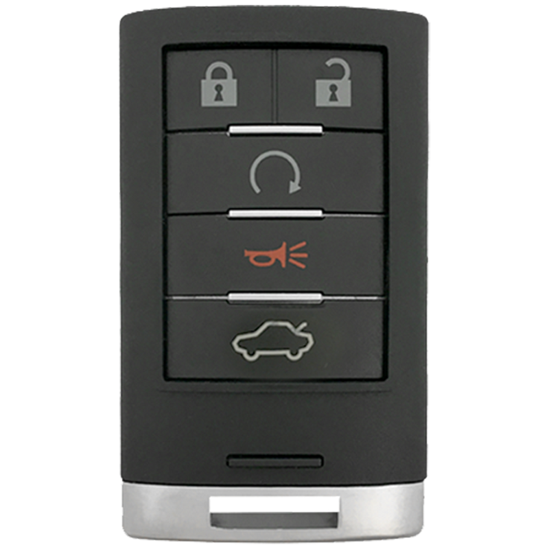 2013 Cadillac ATS Smart Remote Key Fob 5 Button w/ Trunk, Remote Start (FCC: NBG009768T, P/N: 22856930)
