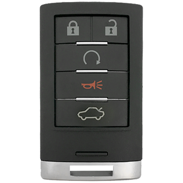 2013 Cadillac XTS Smart Remote Key Fob 5 Button w/ Trunk, Remote Start (FCC: NBG009768T, P/N: 22856930)