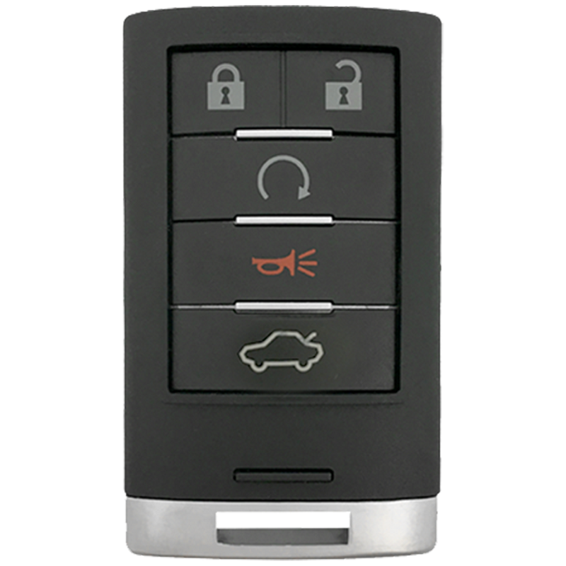 2014 Cadillac ELR Smart Remote Key Fob 5 Button w/ Trunk, Remote Start (FCC: NBG009768T, P/N: 22856930)
