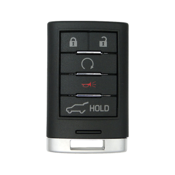 2013 Cadillac SRX Smart Remote Key Fob 5B w/ Hatch, Remote Start (FCC: NBG009768T, P/N: 22865375) OEM Electronics, No Emblem
