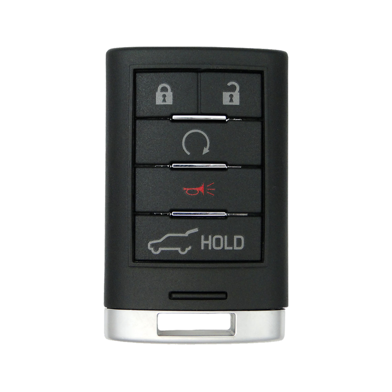 2012 Cadillac SRX Smart Remote Key Fob 5B w/ Hatch, Remote Start (FCC: NBG009768T, P/N: 22865375) OEM Electronics, No Emblem