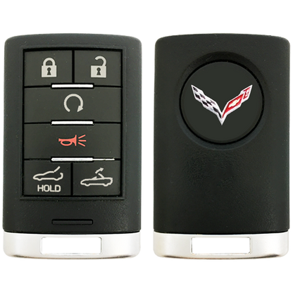 2017 Chevrolet Corvette Smart Remote Key Fob 6 Button w/ Remote Start, Trunk, Roof (FCC: NBGGD9C04, P/N: 23465955)