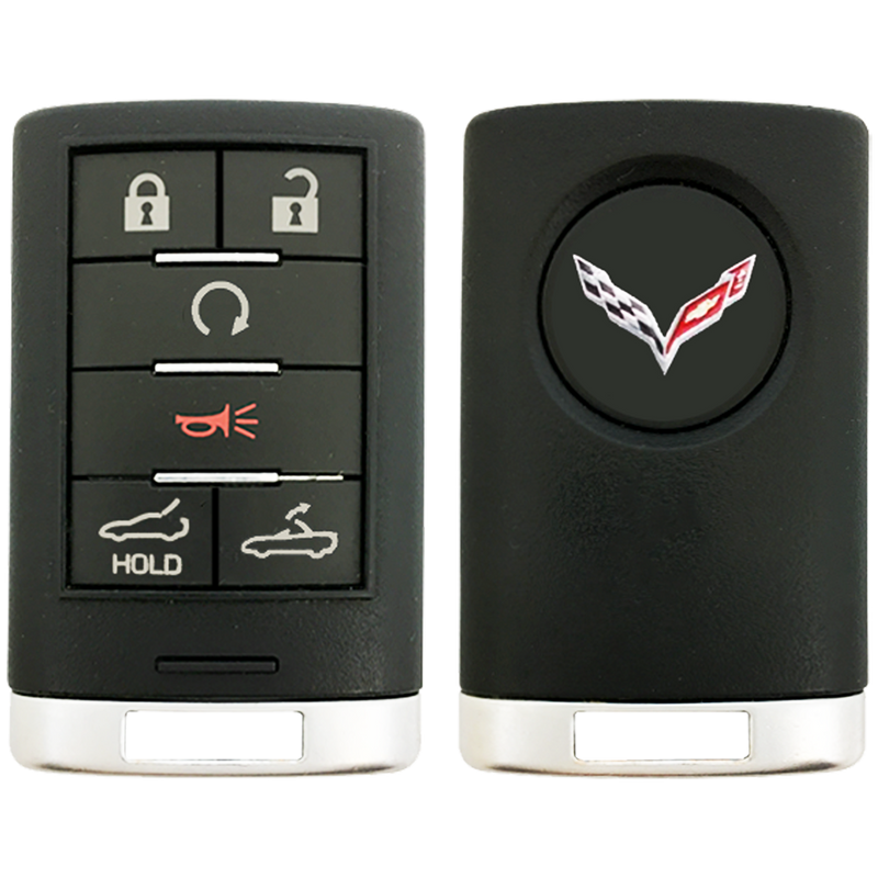 2019 Chevrolet Corvette Smart Remote Key Fob 6 Button w/ Remote Start, Trunk, Roof (FCC: NBGGD9C04, P/N: 23465955)