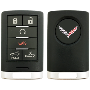 2018 Chevrolet Corvette Smart Remote Key Fob 6 Button w/ Remote Start, Trunk, Roof (FCC: NBGGD9C04, P/N: 23465955)
