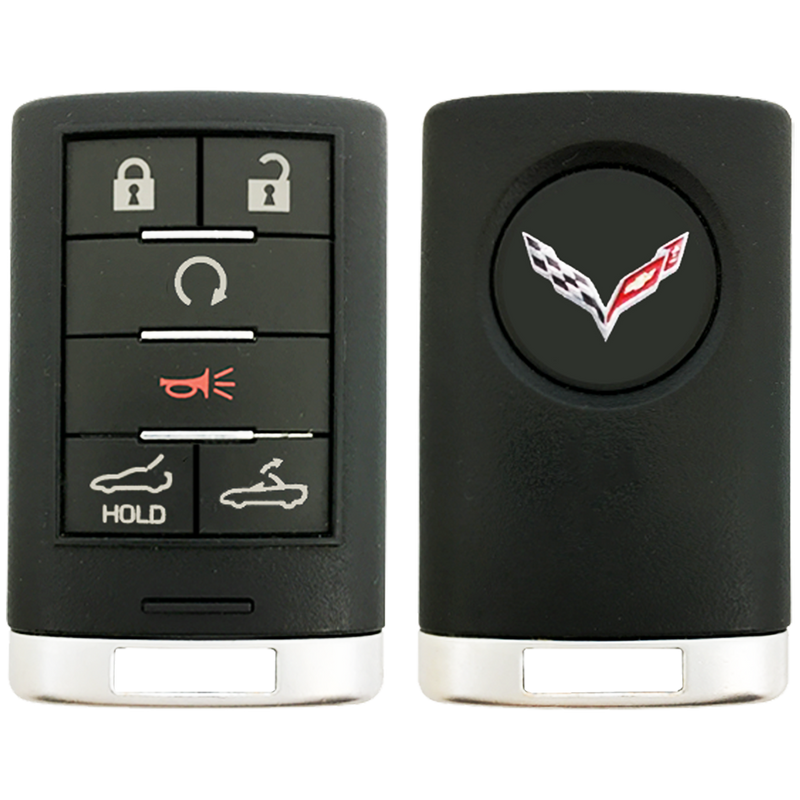 2016 Chevrolet Corvette Smart Remote Key Fob 6 Button w/ Remote Start, Trunk, Roof (FCC: NBGGD9C04, P/N: 23465955)