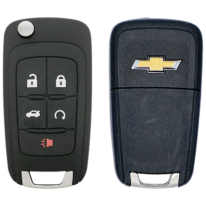 2012 Chevrolet Camaro Smart Remote Flip Key Fob 5 Button w/ Trunk, Remote Start (FCC: OHT01060512, P/N: 13584829)