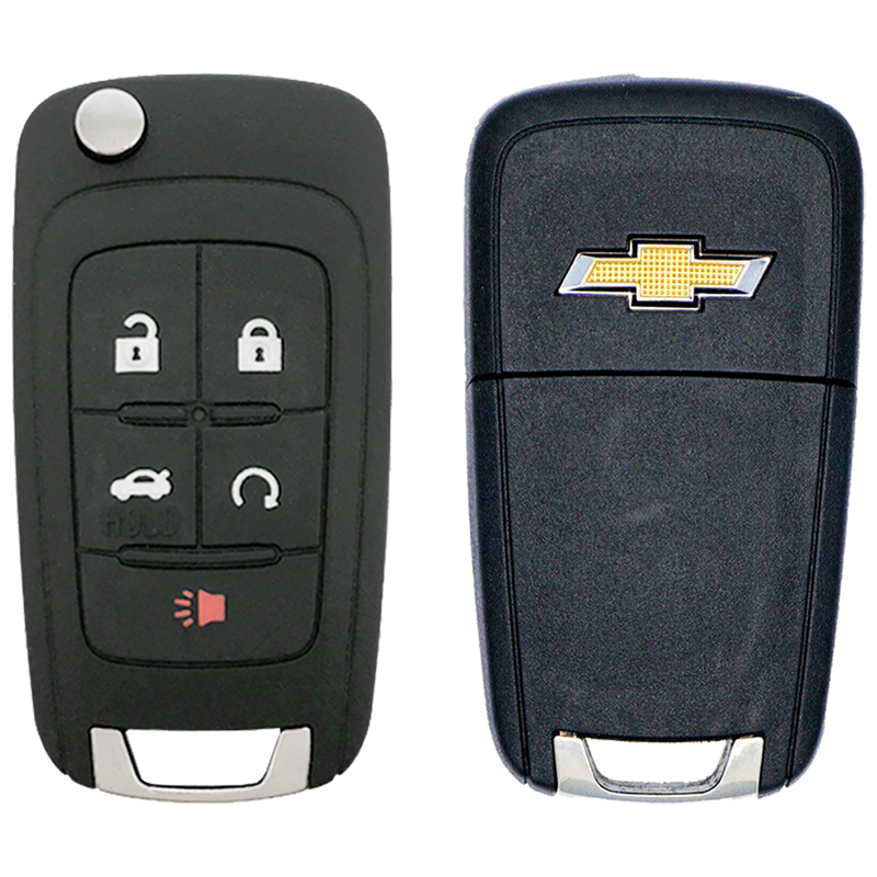 2010 Chevrolet Cruze Smart Remote Flip Key Fob 5 Button w/ Trunk, Remote Start (FCC: OHT01060512, P/N: 13584829)