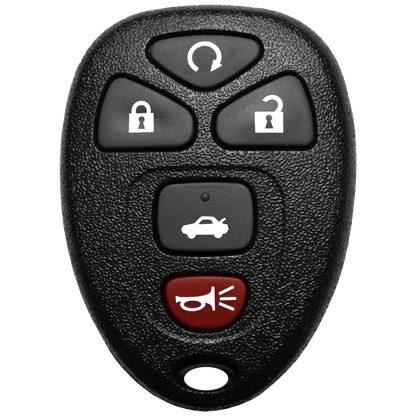 2008 Chevrolet Malibu Keyless Entry Remote Key Fob 5 Button w/ Trunk, Remote Start (FCC: KOBGT04A, P/N: 22733524)