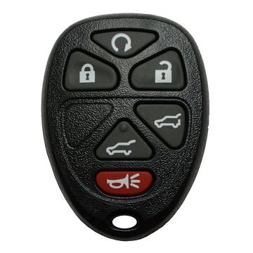 2009 Chevrolet Suburban Keyless Entry Remote Key Fob 6 Button w/ Hatch, Rear Glass, Remote Start (FCC: OUC60270 / OUC60221, P/N: 15913427)