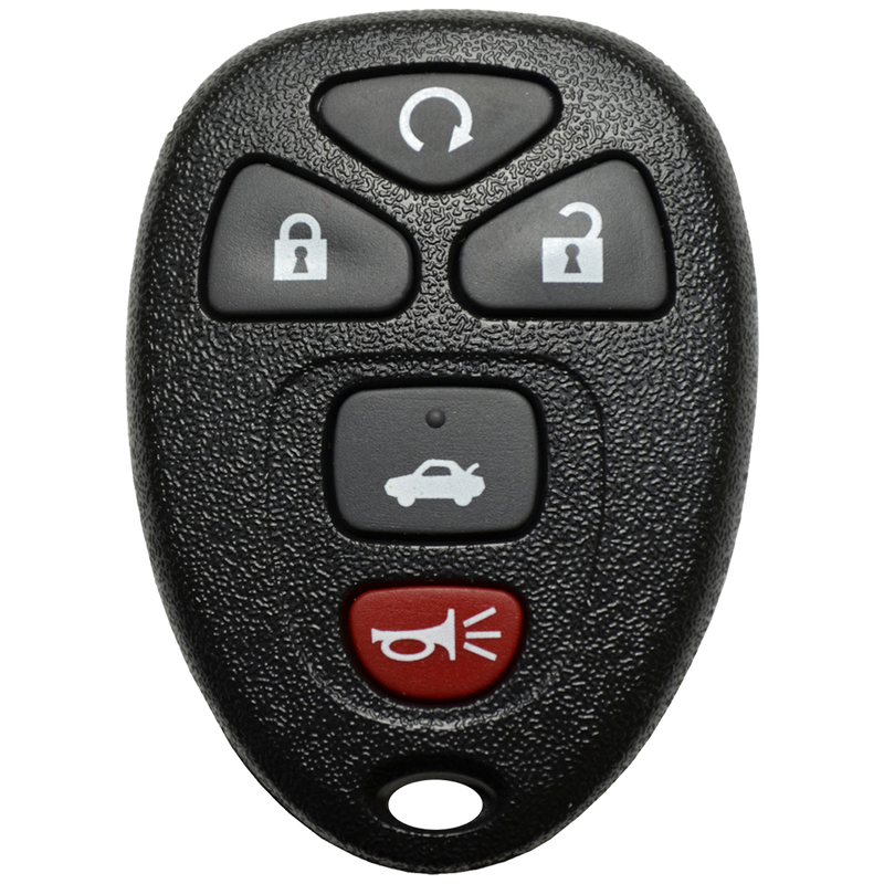 2007 Chevrolet Monte Carlo Keyless Entry Remote Key Fob 5 Button w/ Trunk, Remote Start (FCC: OUC60270 / OUC60221, P/N: 15912860)