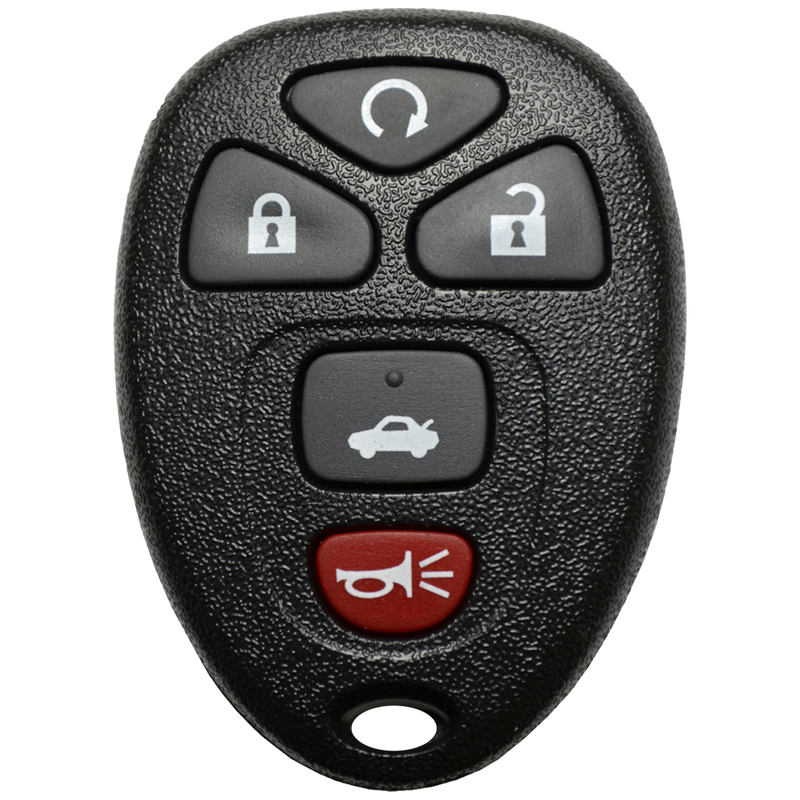 2006 Chevrolet Impala Keyless Entry Remote Key Fob 5 Button w/ Trunk, Remote Start (FCC: OUC60270 / OUC60221, P/N: 15912860)