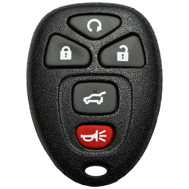 2009 Chevrolet Suburban Keyless Entry Remote Key Fob 5 Button w/ Hatch, Remote Start (FCC: OUC60270 / OUC60221, P/N: 25839476)