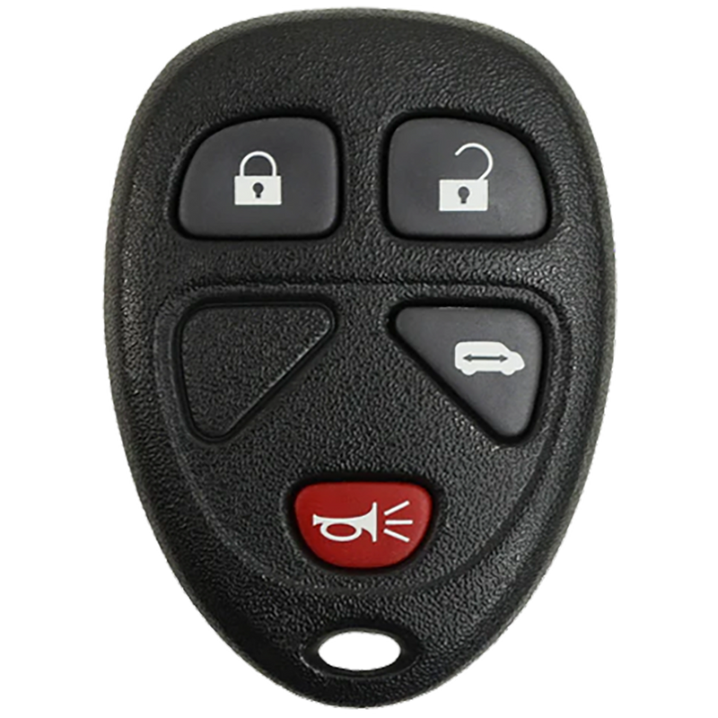 2005 Chevrolet Uplander Keyless Entry Remote Key Fob 4 Button w/ Power Door (FCC: KOBGT04A, P/N: 15100812)